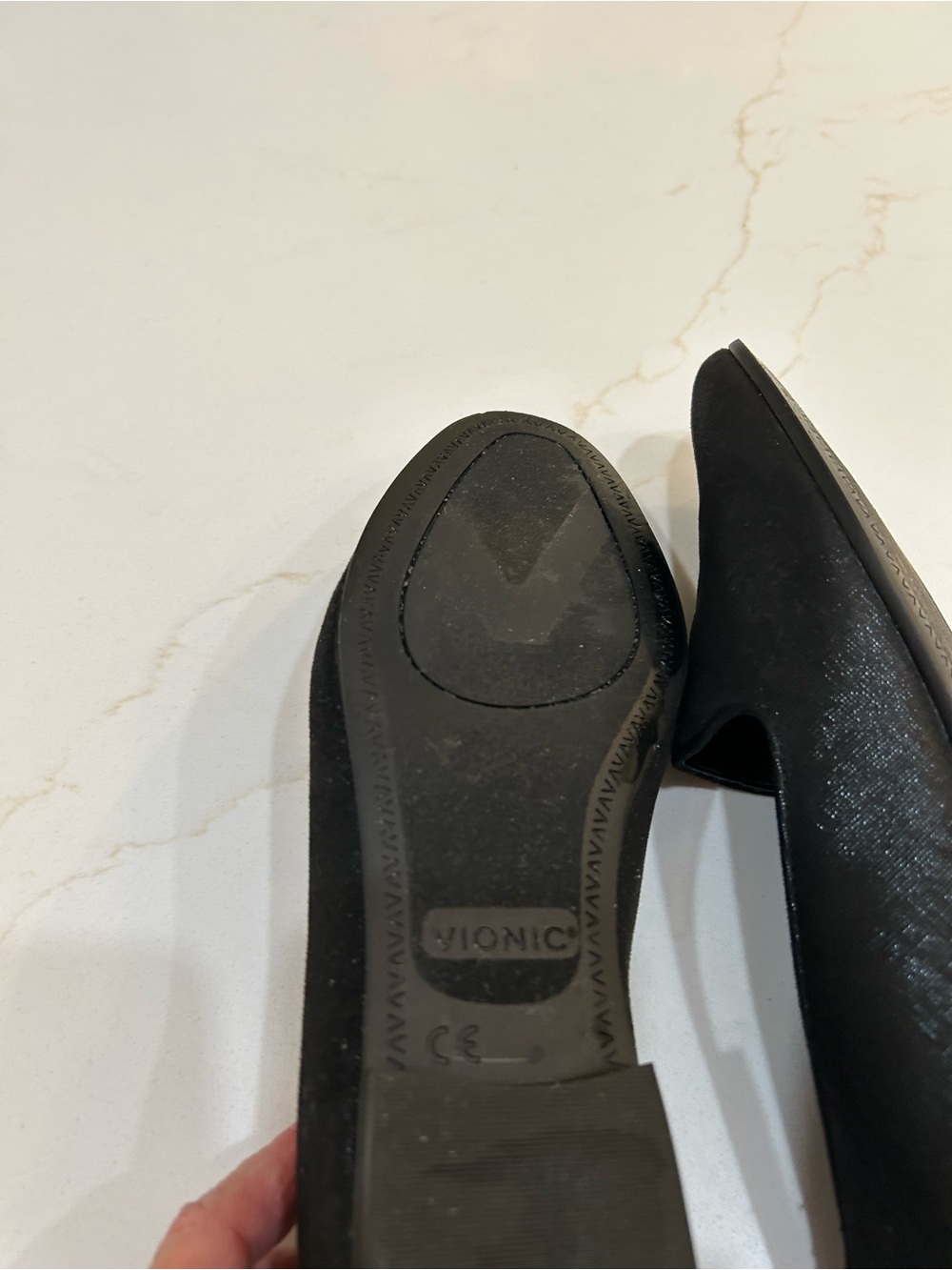 Vionic Black Sparkle Slip-On Flats - Picture 6 of 7